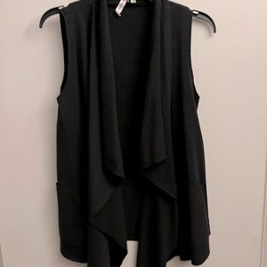 Black sleeveless cardigan